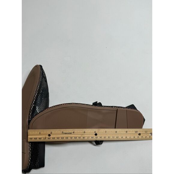 Women’s Black Mesh Mary Jane Flats Buckle Straps - Picture 11 of 13